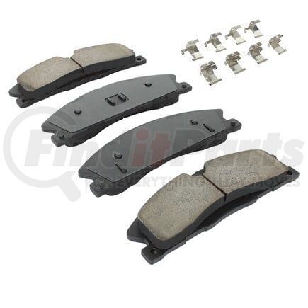 MPA Electrical 1001-1611C Quality-Built Disc Brake Pad, Premium, Ceramic, with Hardware
