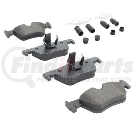 MPA Electrical 1001-1613M Quality-Built Premium Disc Brake Pad Set - Semi-Metallic, with Hardware