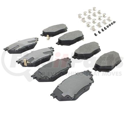 MPA Electrical 1001-1682M Quality-Built Premium Semi-Metallic Brake Pads w/ Hardware