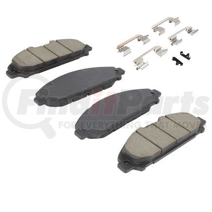 MPA Electrical 1001-1791C Quality-Built Disc Brake Pad, Premium, Ceramic, with Hardware