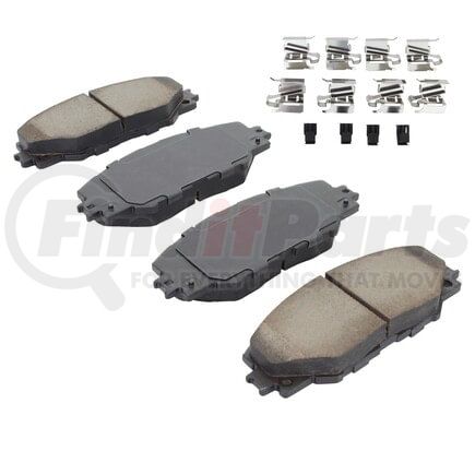 MPA Electrical 1003-1211C Quality-Built Disc Brake Pad Set - Black Series, Ceramic, with Hardware