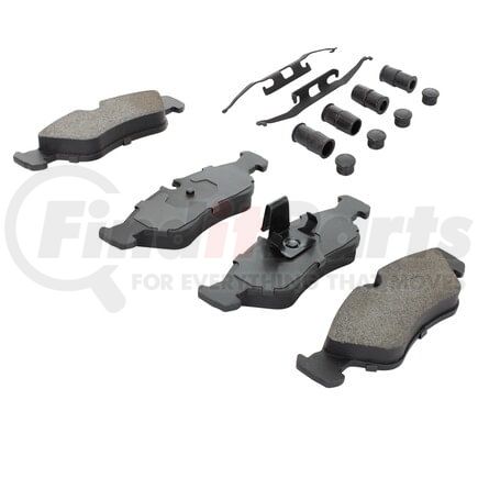 MPA Electrical 1003-1229M Quality-Built Disc Brake Pad Set - Black Series, Semi-Metallic, with Hardware