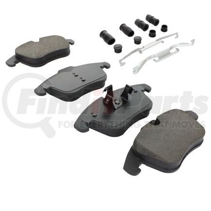 MPA Electrical 1003-1241M Quality-Built Disc Brake Pad Set - Black Series, Semi-Metallic, with Hardware