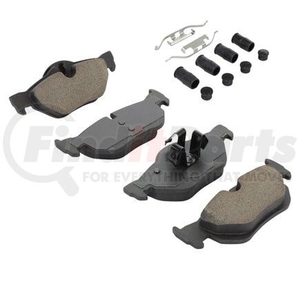 MPA Electrical 1003-1267C Quality-Built Disc Brake Pad Set - Black Series, Ceramic, with Hardware