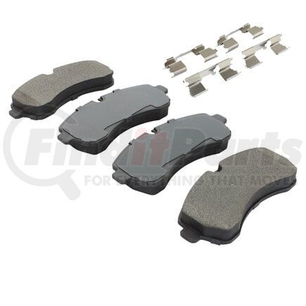 MPA Electrical 1003-1268M Quality-Built Disc Brake Pad Set - Black Series, Semi-Metallic, with Hardware