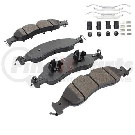 MPA Electrical 1003-1278M Quality-Built Disc Brake Pad Set - Black Series, Semi-Metallic, with Hardware