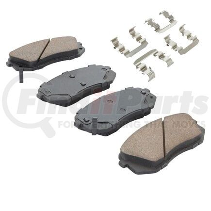 MPA Electrical 1003-1295C Quality-Built Disc Brake Pad Set - Black Series, Ceramic, with Hardware