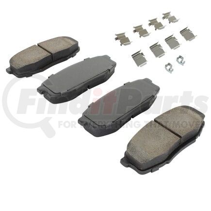 MPA Electrical 1003-1304C Quality-Built Disc Brake Pad Set - Black Series, Ceramic, with Hardware