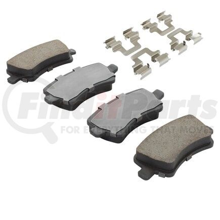 MPA Electrical 1003-1307C Quality-Built Disc Brake Pad Set - Black Series, Ceramic, with Hardware