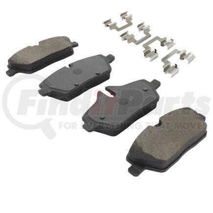 MPA Electrical 1003-1308M Quality-Built Black Series Semi-Metallic Brake Pads w/ Hardware