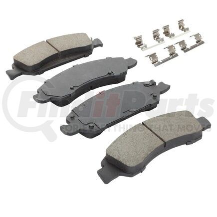 MPA Electrical 1003-1363C Quality-Built Disc Brake Pad Set - Black Series, Ceramic, with Hardware