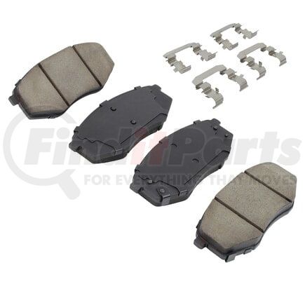 MPA Electrical 1003-1447C Quality-Built Disc Brake Pad Set - Black Series, Ceramic, with Hardware