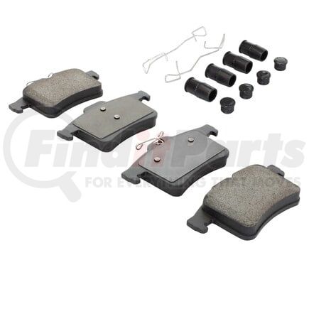 MPA Electrical 1003-1449M Quality-Built Disc Brake Pad Set - Black Series, Semi-Metallic, with Hardware