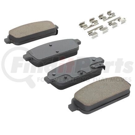 MPA Electrical 1003-1468C Quality-Built Disc Brake Pad Set - Black Series, Ceramic, with Hardware