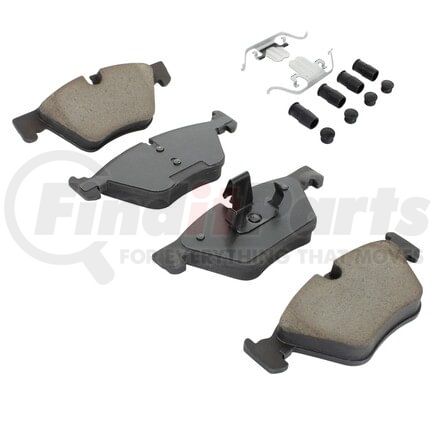 MPA Electrical 1003-1504M Quality-Built Disc Brake Pad Set - Black Series, Semi-Metallic, with Hardware