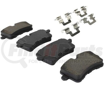 MPA Electrical 1003-1547AM Quality-Built Black Series Semi-Metallic Brake Pads w/ Hardware