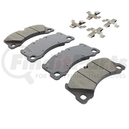 MPA Electrical 1003-1577M Quality-Built Disc Brake Pad Set - Black Series, Semi-Metallic, with Hardware