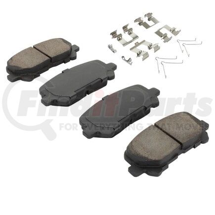 MPA Electrical 1003-1585C Quality-Built Disc Brake Pad Set - Black Series, Ceramic, with Hardware