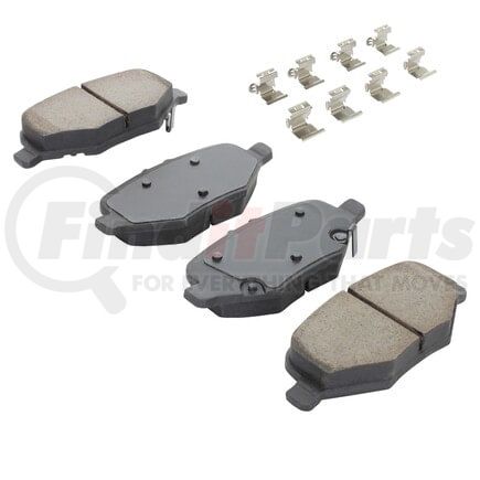 MPA Electrical 1003-1612M Quality-Built Disc Brake Pad Set - Black Series, Semi-Metallic, with Hardware