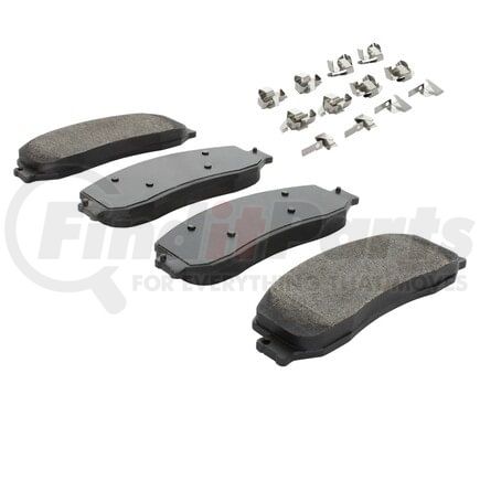 MPA Electrical 1003-1631M Quality-Built Disc Brake Pad Set - Black Series, Semi-Metallic, with Hardware