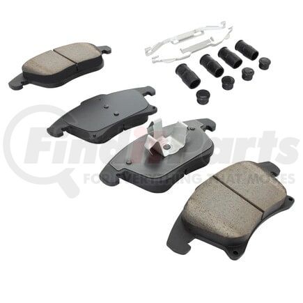 MPA Electrical 1003-1653C Quality-Built Disc Brake Pad Set - Black Series, Ceramic, with Hardware