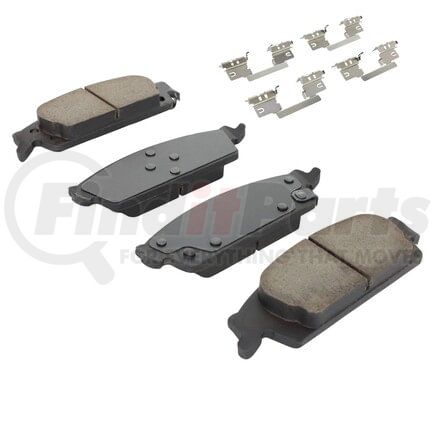 MPA Electrical 1003-1707C Quality-Built Disc Brake Pad Set - Black Series, Ceramic, with Hardware