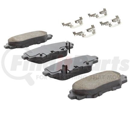 MPA Electrical 1003-1729C Quality-Built Disc Brake Pad Set - Black Series, Ceramic, with Hardware