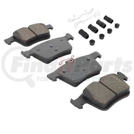 MPA Electrical 1003-1761M Quality-Built Disc Brake Pad Set - Black Series, Semi-Metallic, with Hardware
