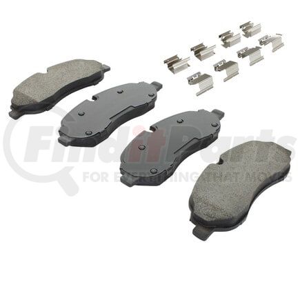 MPA Electrical 1003-1774M Quality-Built Disc Brake Pad Set - Black Series, Semi-Metallic, with Hardware