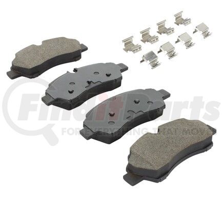 MPA Electrical 1003-1775M Quality-Built Disc Brake Pad Set - Black Series, Semi-Metallic, with Hardware
