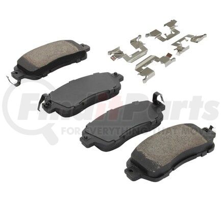 MPA Electrical 1003-1852C Quality-Built Disc Brake Pad Set - Black Series, Ceramic, with Hardware