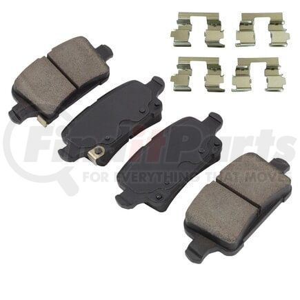 MPA Electrical 1003-1857C Quality-Built Disc Brake Pad Set - Black Series, Ceramic, with Hardware