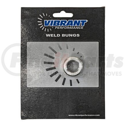 Vibrant Performance 11162 Female -8AN Aluminum Weld Bung; 3/4 in.-16 Thread; 1 in. Flange O.D.; 6061 Billet Aluminum;