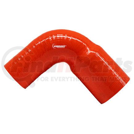 Vibrant Performance 2782R Cold Air Induction Accessories: Various Makes and Models; Silicon Elbows; 4 Ply 90 Degree Reducer Elbow; 2.5' ID x 3' ID x 4' Leg Length; red