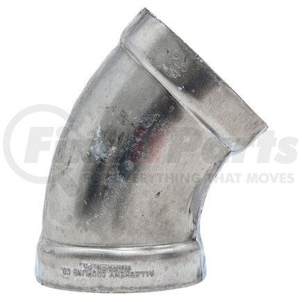 Allegheny Valve & Coupling 40111C Bend: 3" 45° Aluminum Long Radius - Stamp-Welded -
