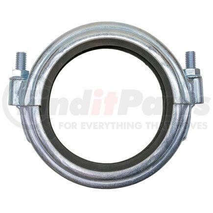 Allegheny Valve & Coupling 20838P Coupling: 4" MK II Steel, CLEAR ZINC, Black Buna-NBR Gasket