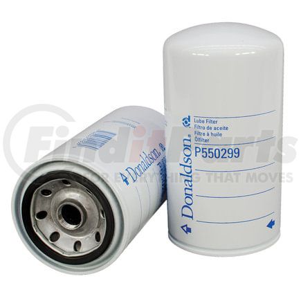 Donaldson P550299 Engine Oil Filter - 6.85 in., Full-Flow Type, Spin-On Style, Cellulose Media Type, with Bypass Valve