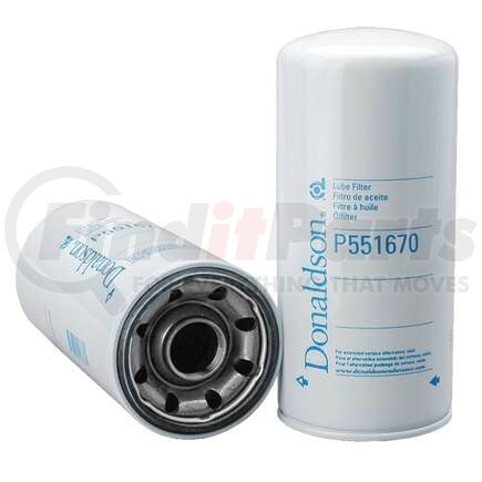 Donaldson P551670 Engine Oil Filter - 10.24 in., Full-Flow Type, Spin-On Style, Cellulose Media Type