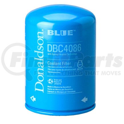 Donaldson DBC4086 Engine Coolant Filter - 5.35 in., M16 x 1.5 thread size, Spin-On Style, Synthetic Media Type