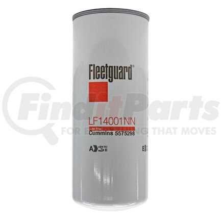 Fleetguard LF14001NN Engine Oil Filter - 11.81 in. Height, 4.72 in. (Largest OD)