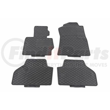 Vaico V20-4373 All-Weather Floor Mats; rubber, black, front and rear