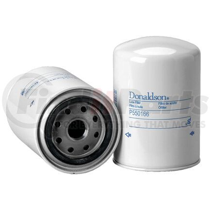 Donaldson P550166 Engine Oil Filter - 5.43 in., Full-Flow Type, Spin-On Style, Cellulose Media Type, with Bypass Valve