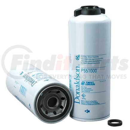 Donaldson P551000 Twist&Drain Fuel Filter - 9.92" Water Separator Type, Spin-On Style, Composite Media Type