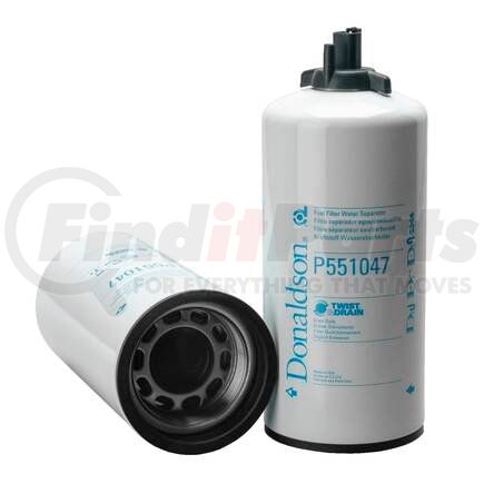 Donaldson P551047 Twist&Drain Fuel Water Separator Filter - 11.50 in., Water Separator Type, Spin-On Style, Composite Media Type