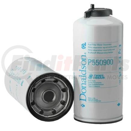 Donaldson P550900 Twist&Drain Fuel Filter - 9.78" Water Separator Type, Spin-On Style, Cellulose Media Type