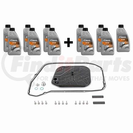 Vaico V103225XXL Filter W/ Oil Pan Gasket, Transmission Oil (8HP 11 ltr) and Instl Hardware