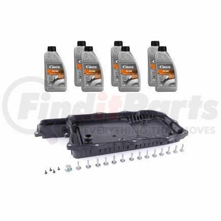 Vaico V204061 Oil Pan W/ Gasket, Transmission Oil (8HP 7 ltr), Instl Hardware