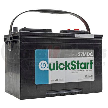 Quick Start Products QS-27MDC12 QuickStart Interstate Flooded Deep Cycle Battery Group 27
