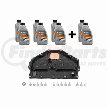 Vaico V450189XXL Oil Pan W/ Gasket, Transmission Oil (DCG 8 ltr), Instl Hardware