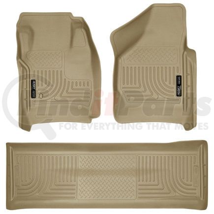 Husky 98383 Weatherbeater - Front & 2nd Seat Floor Liners (Footwell Coverage)